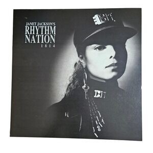 Janet Jackson Rhythm Nation 1990  Promo Flat Album Poster 12x12 Double Sided A&M